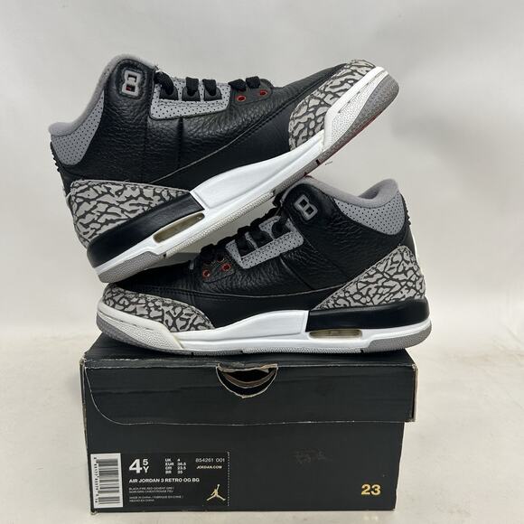 Nike Air Jordan Retro 3 BG “Black Cement” 2018 - Picture 3 of 10